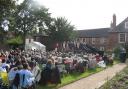 Crowds at last year's performance of a Midsummer Night's Dream
