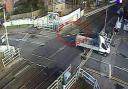 Network Rail has released footage of the near miss as a safety warning