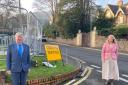 TESTS: Cllr John Smith and MP Harriett Baldwin at the new testing site in Malvern