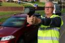 Councillor Richard Body with the speed gun he's bought from America