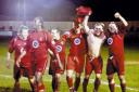 Redditch United's Trophy heroes celebrate in style after Saturday's victory.