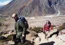 Jane Kirby during her Everest trek with Charity Challenge for Diabetes UK.