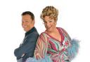 Brian Conley as himself and Edna Turnblad. Picture by Hugo Glendinning