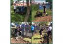 Pupils at Our Lady's Catholic Primary School working on the sensory garden.
