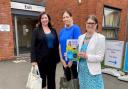 Cllr Emma Marshall with Kirsty Southwell and Redditch MP Rachel Maclean.