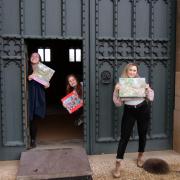 Members of the team at Coughton Court opening the doors for the new season.