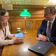 Redditch MP Rachel Maclean with Justice Secretary Dominic Raab.