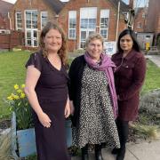 Left to right: Joanna Kane, Councillor Jenny Wheeler and Juma Begum.
