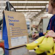 Shoppers can buy pre-filled donation bags.
