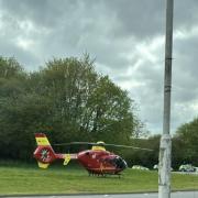 The air ambulance attended the scene of the tragic crash