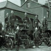 Redditch Fire Brigade just prior to the war. This was the only fire cover Redditch had during the Great War
