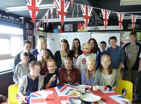 Alcester Academy students held their own Royal tea party with the ‘Royal Family’ in attendance. Image courtesy of Helen Black.