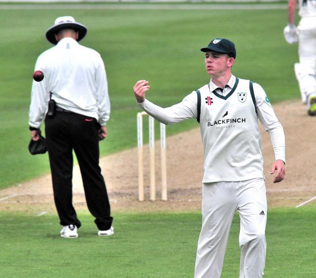Action from day one of Worcestershire's Domestic First Class Multi Day match against Australia at New Road, Worcester.....Jack Haynes...Pic Jonathan Barry 7.8.19.