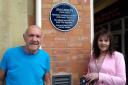 Jim Capaldi’s brother Phil and his former partner Anna Capaldi-Gibley at the unveiling of the Blue Plaque on Evesham Town Hall