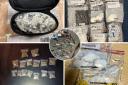 STAGGERING: Drugs and weapons seized from the county lines.
