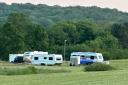 A group of travellers have set up camp off Burrington Close, Redditch.