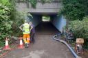 The underpass near Sainsbury's has been cleared.