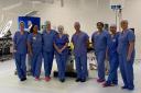 Staff from Alexandra Hospital stood in the new theatres before the first operations took place.