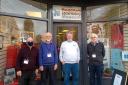 Left to right: Trustees and volunteers Malcolm Hicks, Graham Smith, Peter Harris and Derek Coombes outside Redditch Local History Museum at 5 Market Place.