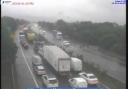 A crash caused long queues on the M42.