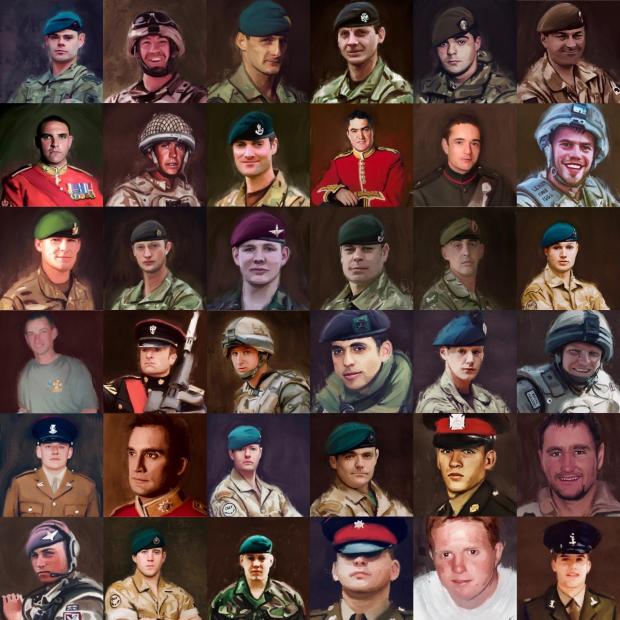 Redditch Advertiser: A selection of Kevin's portraits of the fallen.