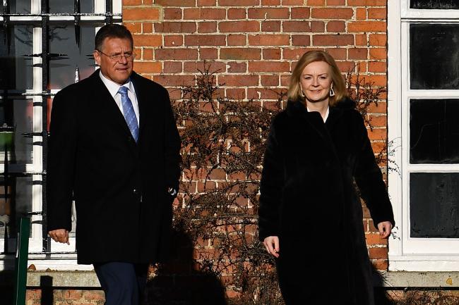 Foreign Secretary Liz Truss hosts European Commission vice-president Maros Sefcovic at Chevening