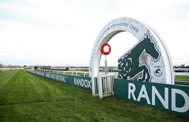 Redditch Advertiser: he finishing post at Aintree Racecourse, Liverpool. Picture: PA