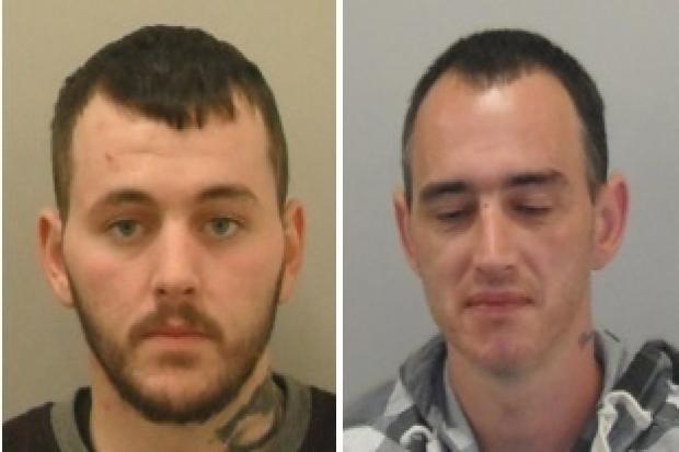 David Gwillam, 41, and Matthew Harrington, 29, are wanted by police