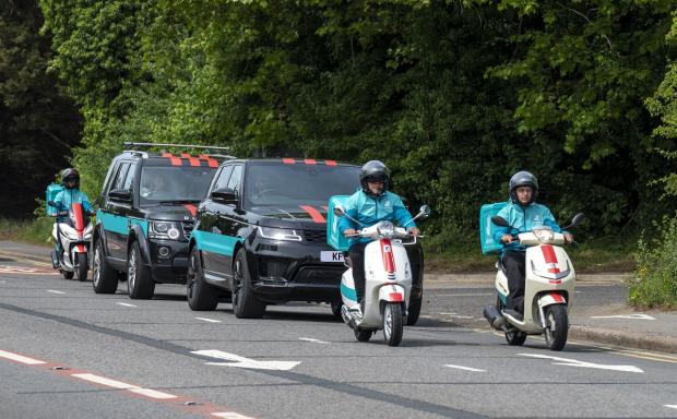 Redditch Advertiser: You could win a special edition Chicken Tower Burger delivered to your door via a Coronation Convoy. Picture: KFC/Deliveroo