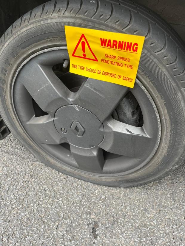 Redditch Advertiser: Tyres of the Renault Clio. 
