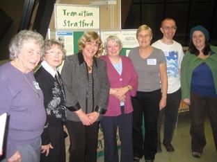 Betty Vickerton, Jackie Marsh, Councillor Diane Thomas, Councillor Ginny Pearce, Heather Berry, Kevin White and Maud Grainger