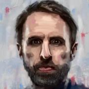 Kevin Will's painting of England head coach Gareth Southgate