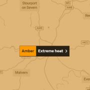 WARNING: The Amber heat warning covering Worcestershire