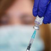 WORKER: A NHS worker with a Covid vaccine