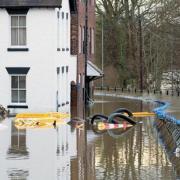 Flooding in Wribbenhall, Bewdley. Image/PA