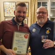 Chris Lamb, landlord of The Weighbridge with Gez Quinn, chair of Redditch and Bromsgrove CAMRA.