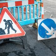 Road closure in Studley