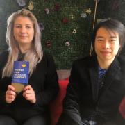 Michael Wang and Elena Ignateva - two of the Hand in Hand Ukraine response in Coventry founders.
