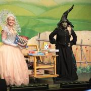 Kate Salmon as Glinda and Kerry Katona as the Wicked Witch of the West.