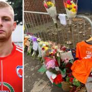(left) Cody Fisher and (right) tributes left outside of Crane nightclub, Digbeth.