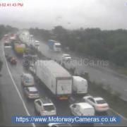 A crash caused long queues on the M42.