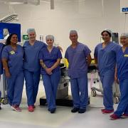 Staff from Alexandra Hospital stood in the new theatres before the first operations took place.