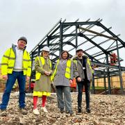 From left to right: Mick Fitzgerald, MP Rachel Maclean, Cllr Emma Marshall and Jordan Cooke